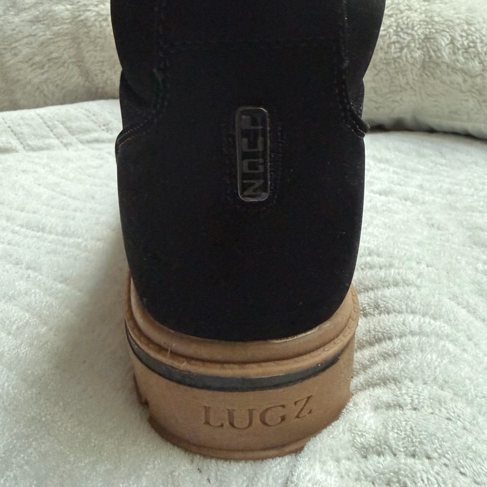 Lugz Men's Black and Tan Boots